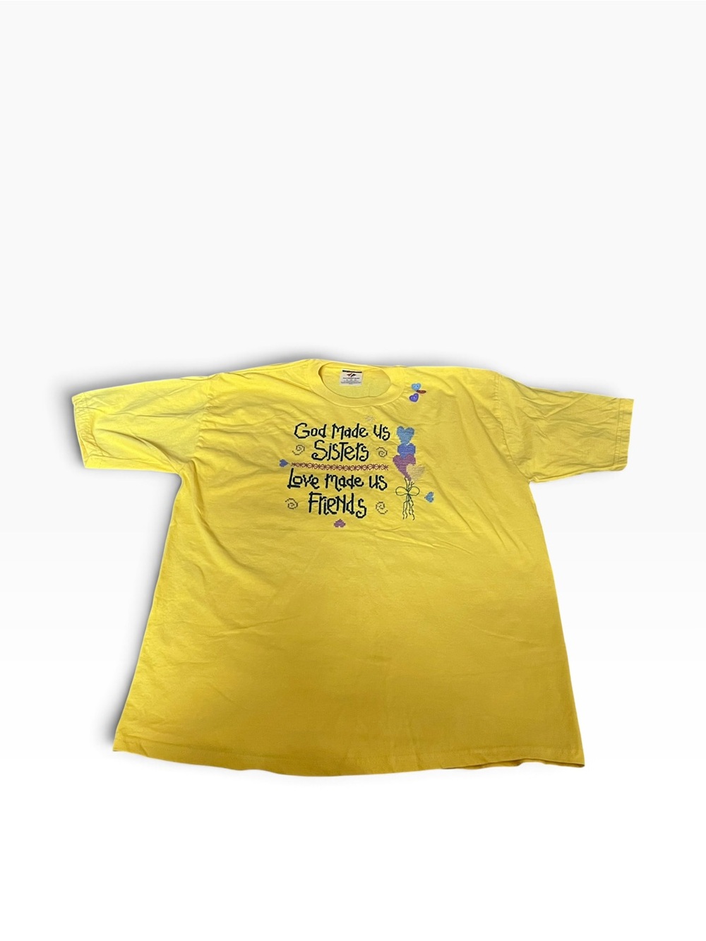 Women’s Yellow Jerzees Graphic T-Shirt Size XL Crewneck